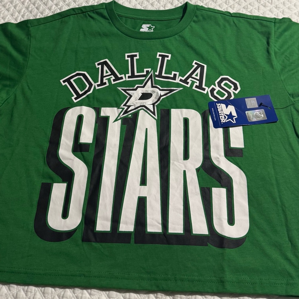 STARTER Kelly Green Dallas Stars Women's Tee